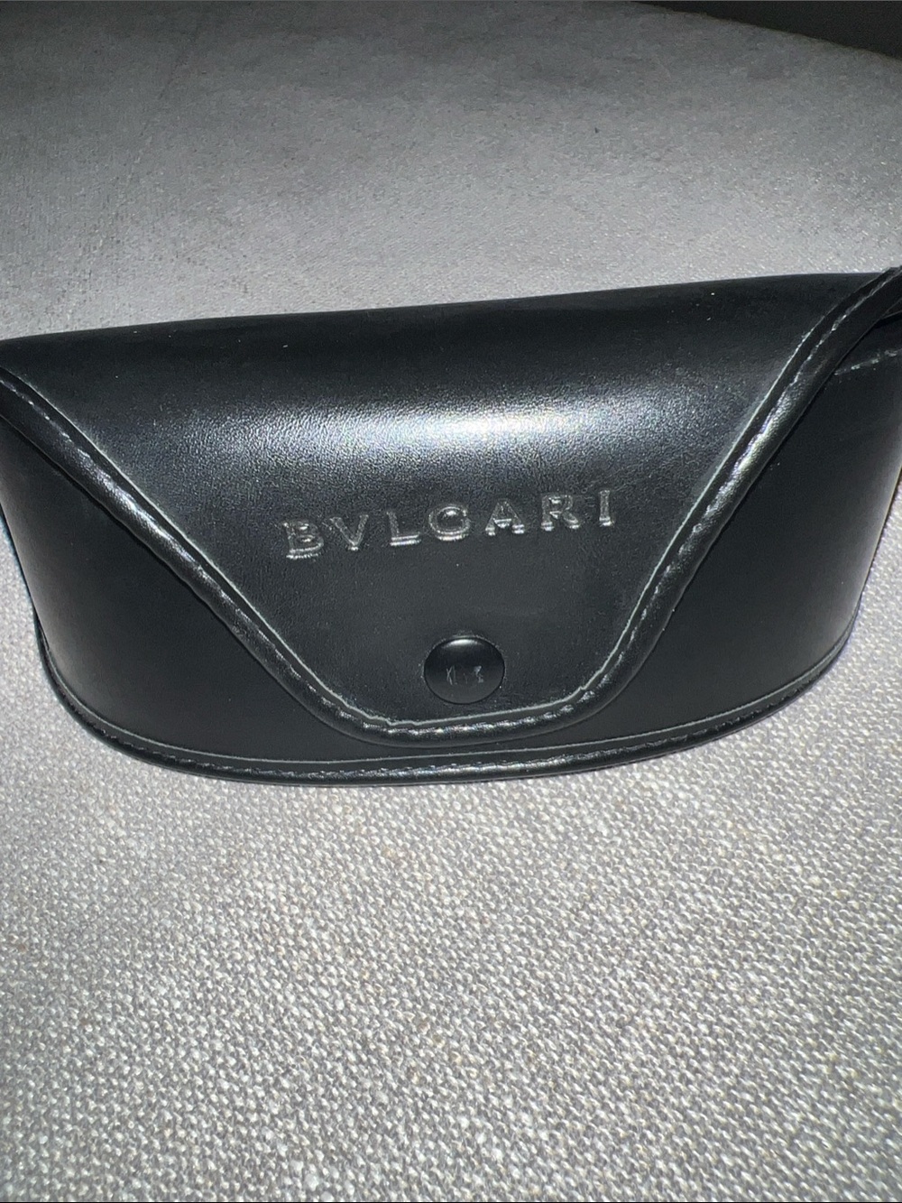 BVLGARI Black Leather Glasses Case